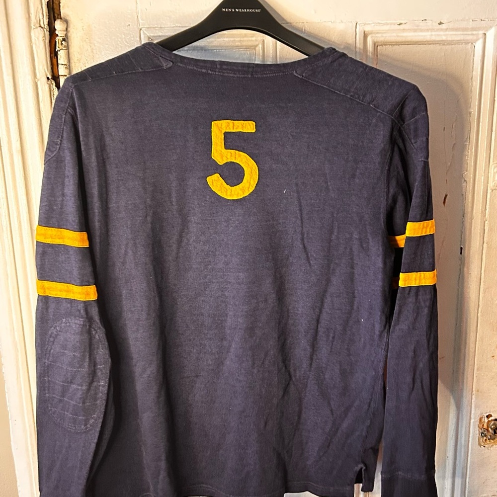 Ralph Lauren Navy and Yellow Bulldog Sweatshirt - Picture 3 of 3